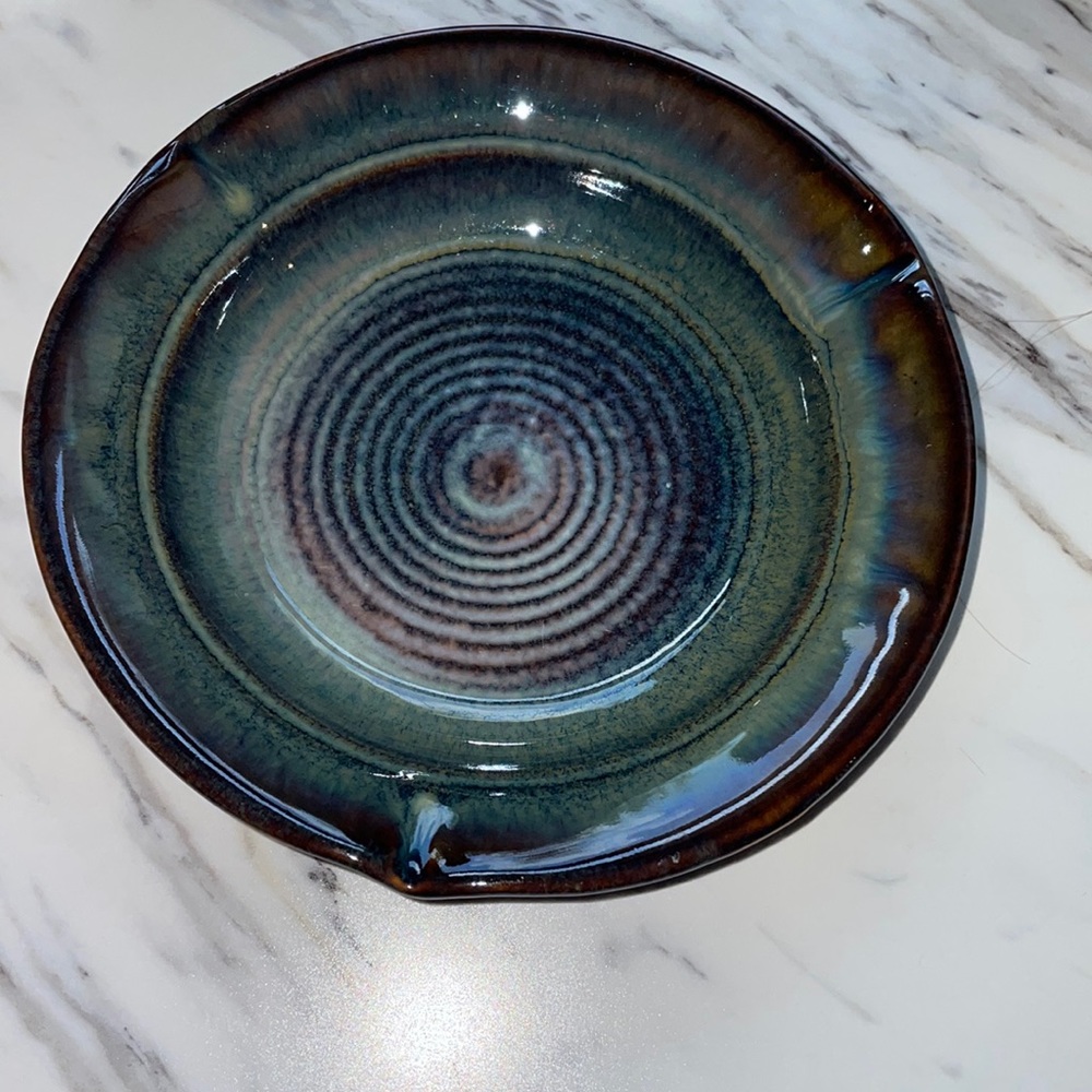 Bill Campbell art pottery signed ashtray